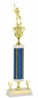 Tall Baseball trophy with cup BAS019