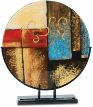 AGS42 Round Golden Specks Art Glass Award