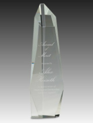 Clear Rectangle Crystal Award Clear Base