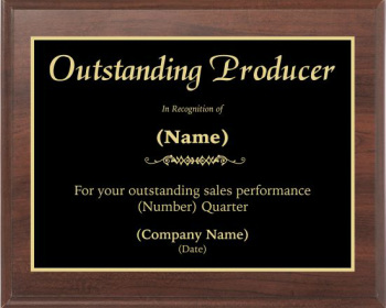 Sales Award #3 Plaque