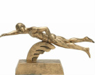 Male Swimmer Gold Resin Award