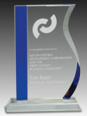 Blue Edge Crystal Award CRY534