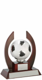 Wood Black silver Soccer Ball trophy Award