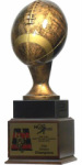 Large Fuutball Trophy Marble large wood base