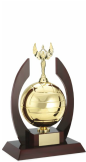 Wood Metall Soccer Ball trophy Award