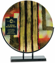AGS41 Round Golden Specks Art Glass Award