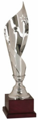 CMC800 Series Silver Twisted Star Cup trophy on Marble Base