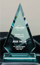 Jade Arrowhead Acrylic Award