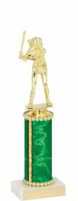 Green Small Trophy Softball Player