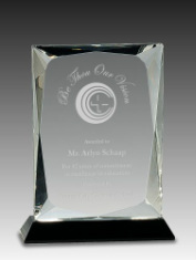 Clear Rectangle Crystal Award