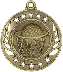 Basketball Gold Galaxy Medal 2 1/4