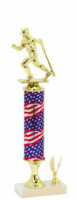 Baseball trophy American Flag Column BAS020