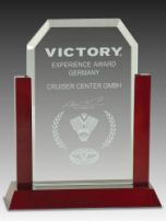 Clip Corner Jade Glass Trophy