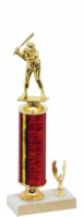 Red Column Baseball Trophy