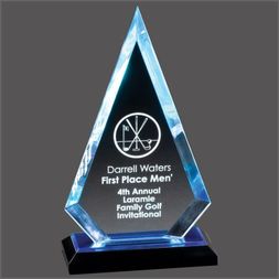 Blue Impress Reflection Arrowhead Acrylic Award