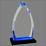 Blue Oval Impress Acrylic Award 