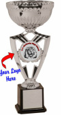 Silver Trophy Cup Award Custom Logo
