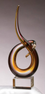 CLSC4 Brown Note Art Glass Sculpture Award