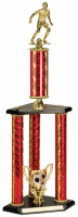 Soccer 3 column Trophy