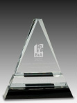 Clear Triangle Crystal Award CRY168