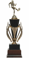 Black Soccer Trophy Cup Large