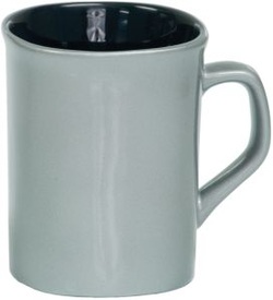 LMG36 Metallic Silver Round Corner Lesarable Ceramic Mug