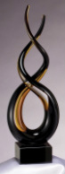 CLSC24 Brown Twist Art Glass Sculpture Award