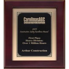 Rosewood Stained Piano Finish Frame Plaque P4480