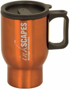 LTM005 Gloss Orange Travel Insulated Mug engraved