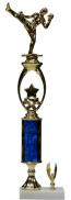 Large 1 column Blue Trophy