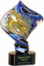 AGS13 Diamond Twist Art Glass Award