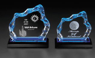 Blue Impress Reflection Glacier Acrylic Award