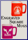 Pink Square Laserable Ceramic Mugs