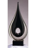CLSC32 Black Flame Art Glass Sculpture Award