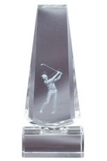 3-D Optical Crystal Golf Award - CRY279