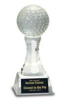 Crystal Golf Ball Trophy - CRY150