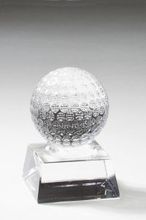 Crystal Golf Ball Trophy - CRY267
